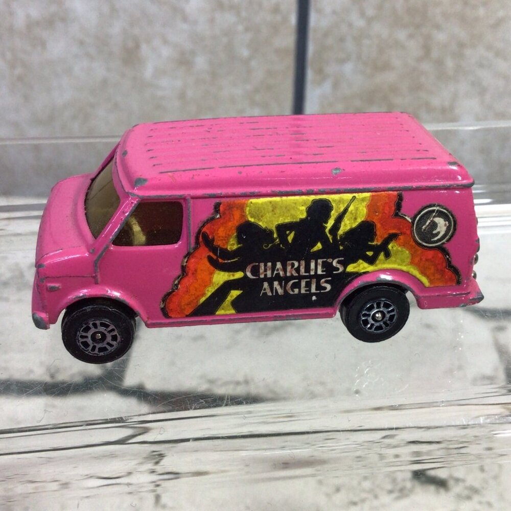 Vintage 1977 Charlies Angels Pink Van Die-Cast Chevy By Corgi Juniors